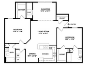 2 Bed 2 Bath | 1373 sqft