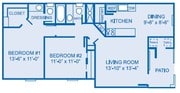 2BR/2BA