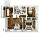 2 Bedroom 1.5 Bath