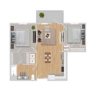Douglas | 2x1 | 839 sf