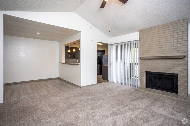 2BR, 2BA - 1,011SF - Living/Dining Area - Timbers Apartment Homes