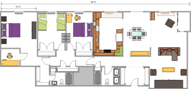 Floor Plan - 1310 Maple Ave Unit 2C