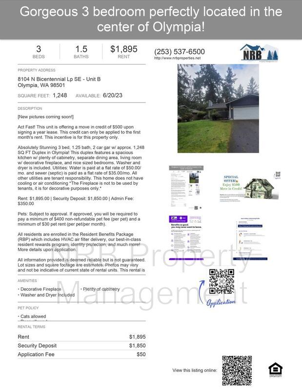 8104 N Bicentennial Loop SE Condo Unit B Condo for Rent in Olympia