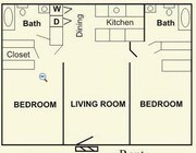 2BR/2BA