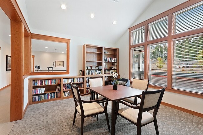 Cozy up with a good book! Wonderful library at the Community Center.