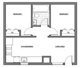2BR/1BA