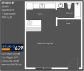 Plano de planta del estudio B