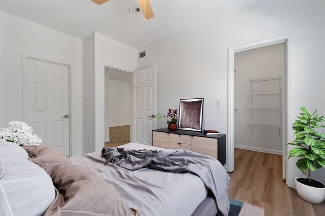 Bedroom with large walk-in closet