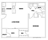 1BR/1BA