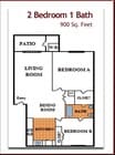 2BR/1BA