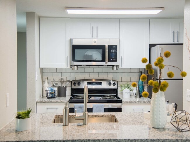 Kitchen + Granite Counters - Hendrix Apartments