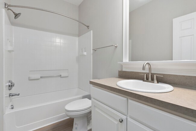 Orleans Metairie Deluxe Renovated upstairs bathroom with brushed nickel fixtures
