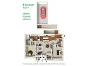 Connor2 - Two Bedroom Two Bath on Upper Floor with Garage