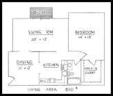 1BR/1BA