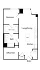 Serenity - A24.D - 1 Beds - 1 Baths - 849 Sq. ft.