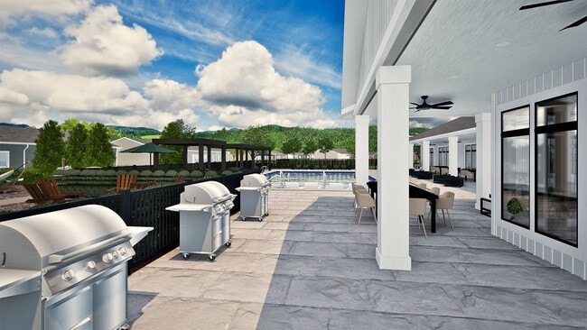 Outdoor Grill and Lounge Area - Teal Ridge Village
