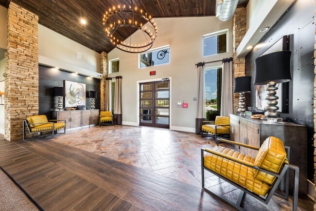 Área del vestíbulo de la oficina de arrendamiento - Legacy Creekside Apartments