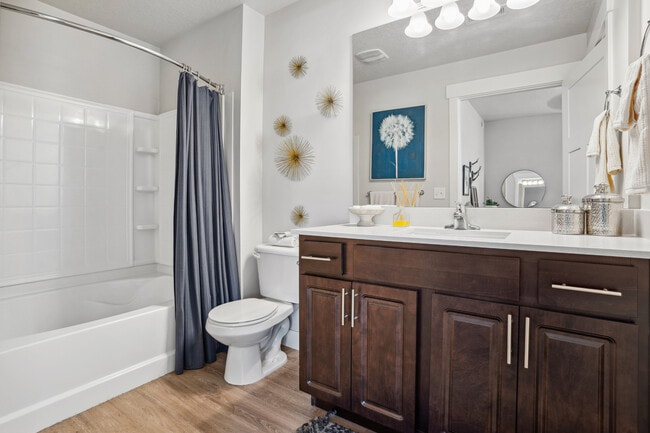 bathroom with oversized garden tub