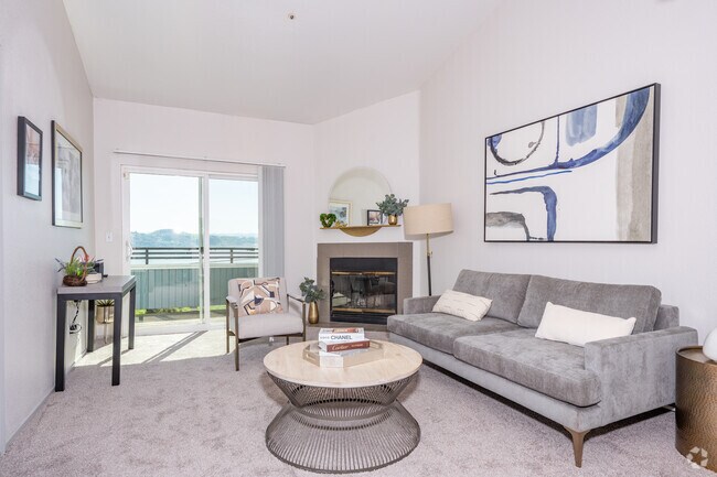 2BR, 1BA - 826SF - Living Room - Bay Village