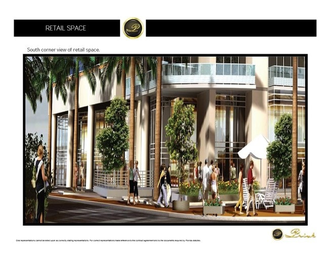 South corner view of Retail Space