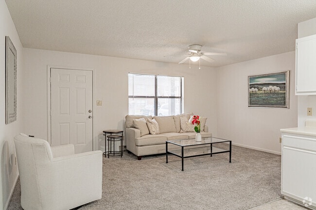 1BR, 1BA - 650SF - Living Room - Wesley South at East Carolina