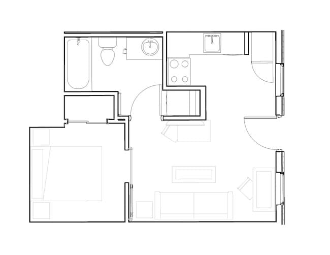 Unit 2 - 362 sqft - Moon City Lofts