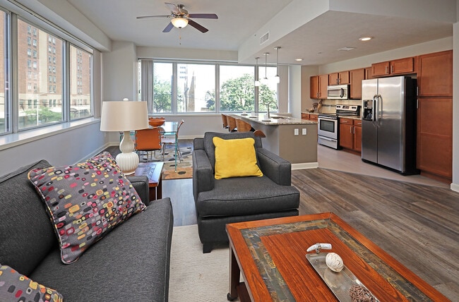 Updated Model Suite with All New LVT Hard Surface Flooring - Living Area