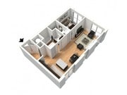 1x1 furnished