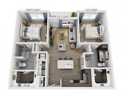 Floor plans are artist’s rendering. All dimensions are approximate. Actual product and specifications may vary in dimension or detail. Not all features are available in every apartment. Prices and availability are subject to change.
