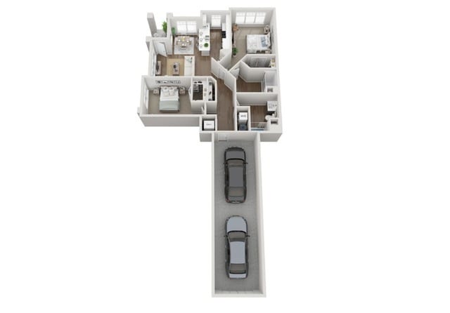 Floor Plan 2G | Seasons at River View | Apartments in Pleasant Prairie, WI - 2G