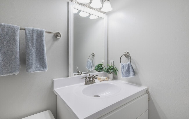 Convenient half baths downstairs.