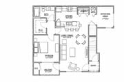 Lake Huron - 1,032 Sq. Ft., 1 Bed, 1 Bath w/Den/Office/Dining - 1st Floor