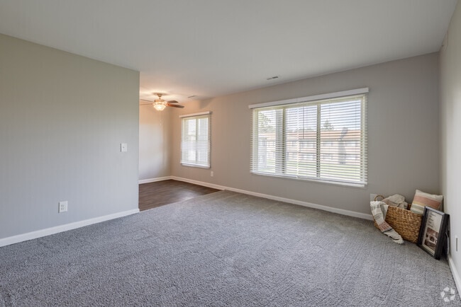 2BR, 1BA, Living Room - Woodridge Apartments