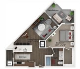 A3 | One Bedroom Floor Plan