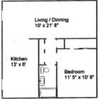 1BR/1BA
