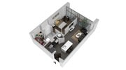 A2: 1BD | 1 BA | 636 SF