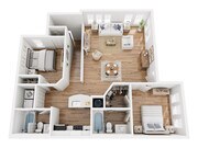 B1 floor plan Parks at Hunters Creek