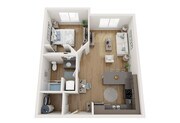 One Bedroom floor plan Prose Hayden Island