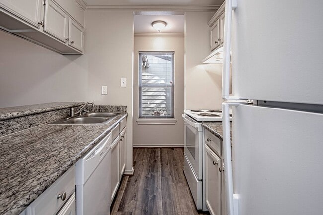 Kitchen with granite countertops