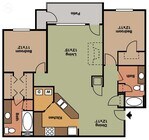 Explore this stylish apartment layout, crafted for modern living and comfort.
