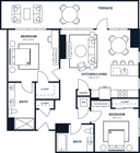 B7 | 2x2 | 1030 sq ft