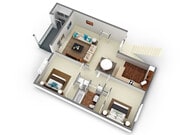 Two Bedroom One Bathroom