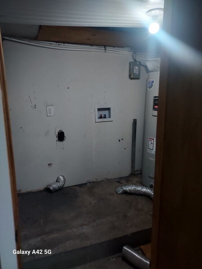 Laundry hookup in basement
