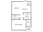 1BR/1BA