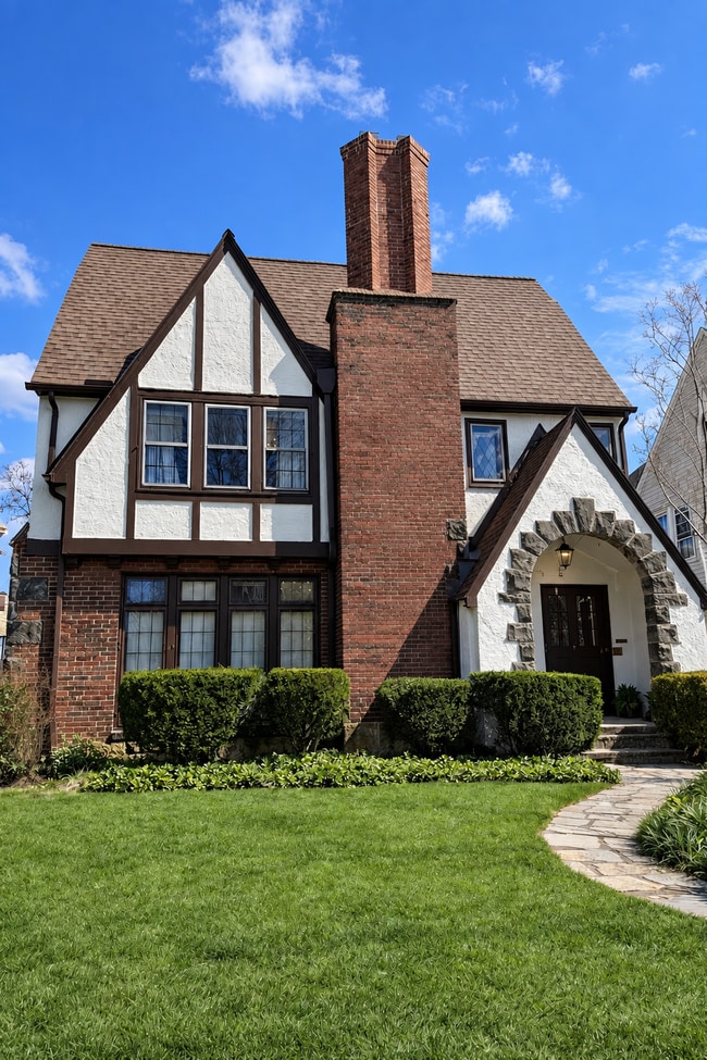 Charming Tudor-style home in a quiet, upscale Shaker Heights neighborhood.