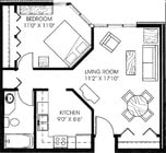 1BR/1BA