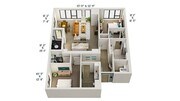 C9 | 2x2 | 1226 sq ft