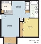 1BR/1BA