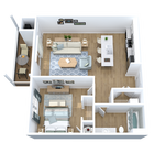 CampusView_Floorplans3D-com_1Bed _B