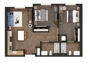 2x2B Floorplan